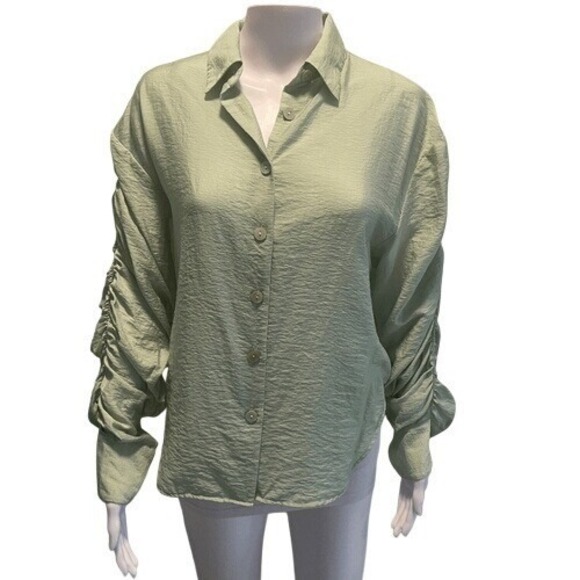 & Other Stories Tops - & Other‎ Stories Sage Green Button Up Shirt 2